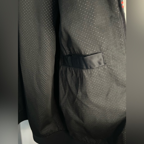 Vintage XL Portland Trailblazers warm up jacket UNK NBA Black Red Zip up - Picture 6 of 6